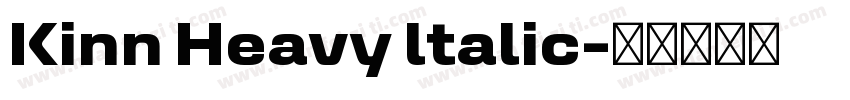 Kinn Heavy ltalic字体转换